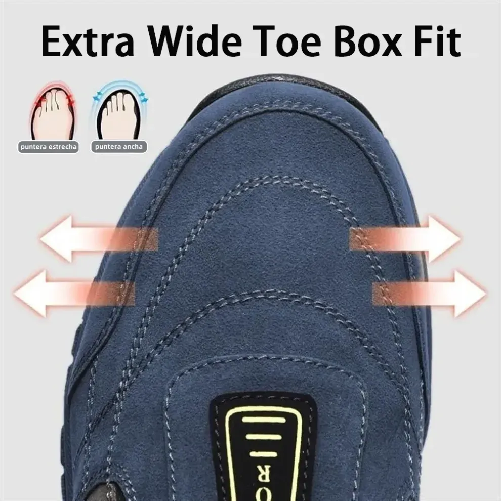 MEN'S EXTENDED WIDTH FOOT COMFORTABLE SNEAKERS WITH ARCH SUPPORT AND SHOCK ABSORPTION