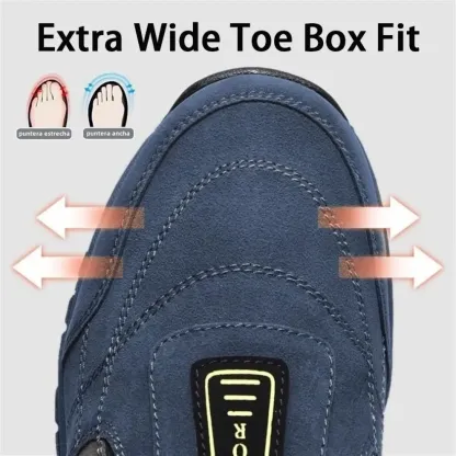 MEN'S EXTENDED WIDTH FOOT COMFORTABLE SNEAKERS WITH ARCH SUPPORT AND SHOCK ABSORPTION