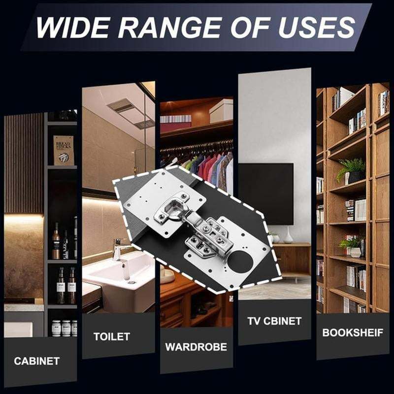 🔧Cabinet Hinge Repair Plate with Screws