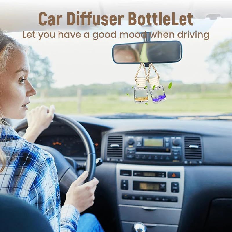 Cylindrical bottle car perfume pendant