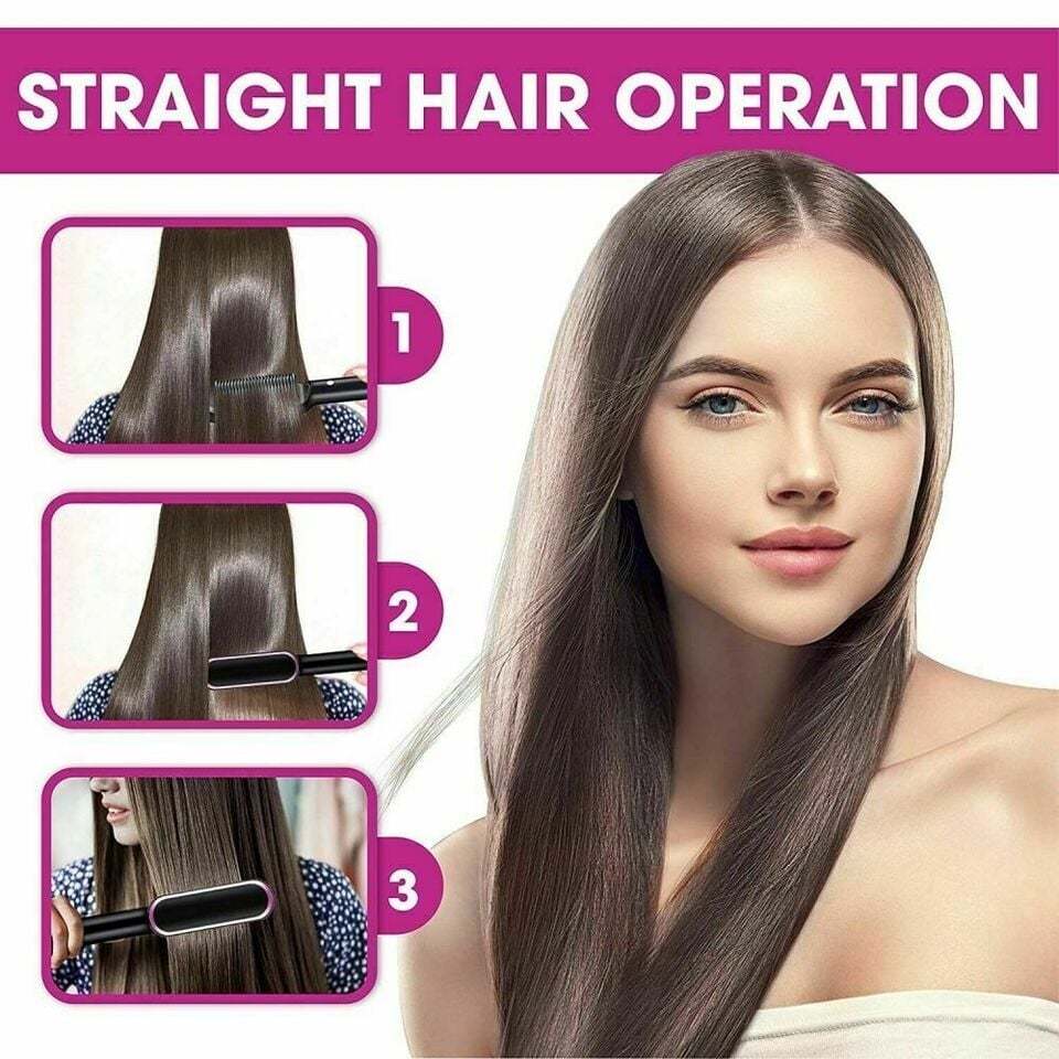 🎁Negative Ion Hair Straightener Brush-PLAWLTD
