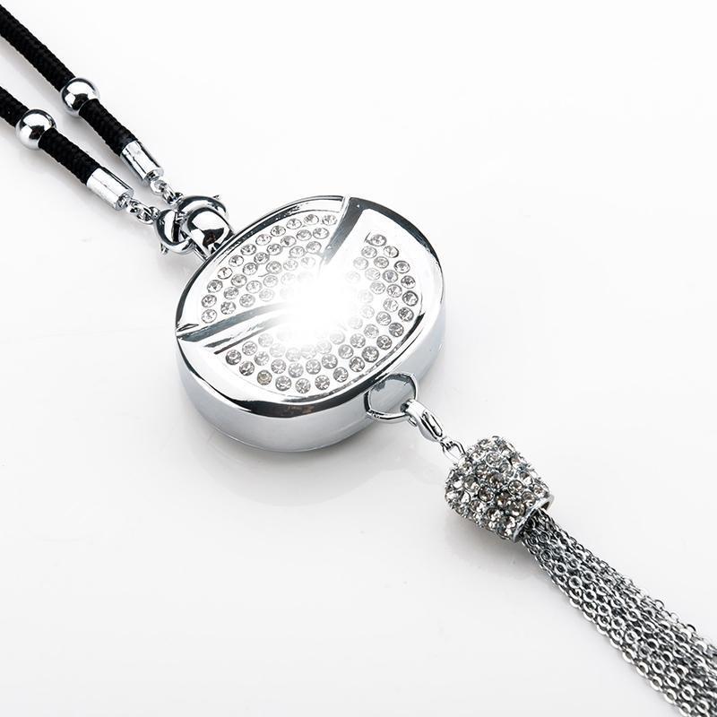 📣High-End Car Rearview Mirror Diamond-Encrusted Perfume Pendant