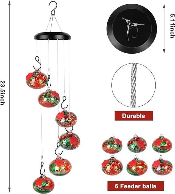 🎉CHARMING WIND CHIMES HUMMINGBIRD FEEDERS