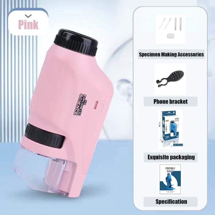 ✨This Week's Special Price 💥 Kid's Portable Pocket Microscope With Adjustable Zoom 60-120x