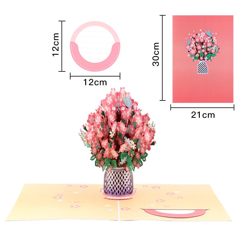 🌸3D Flower Bouquet Pop-Up Card – Gift & Keepsake in One