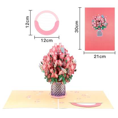 🌸3D Flower Bouquet Pop-Up Card – Gift & Keepsake in One