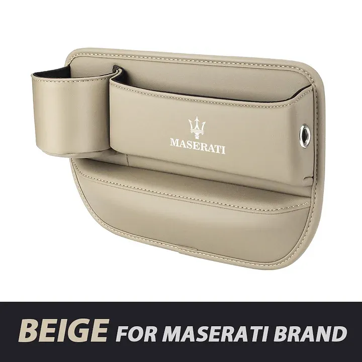 ✨Hot Selling Products of 2025🔥Exclusive Logo Leather Car Seat Storage Box With Water Cup Holder