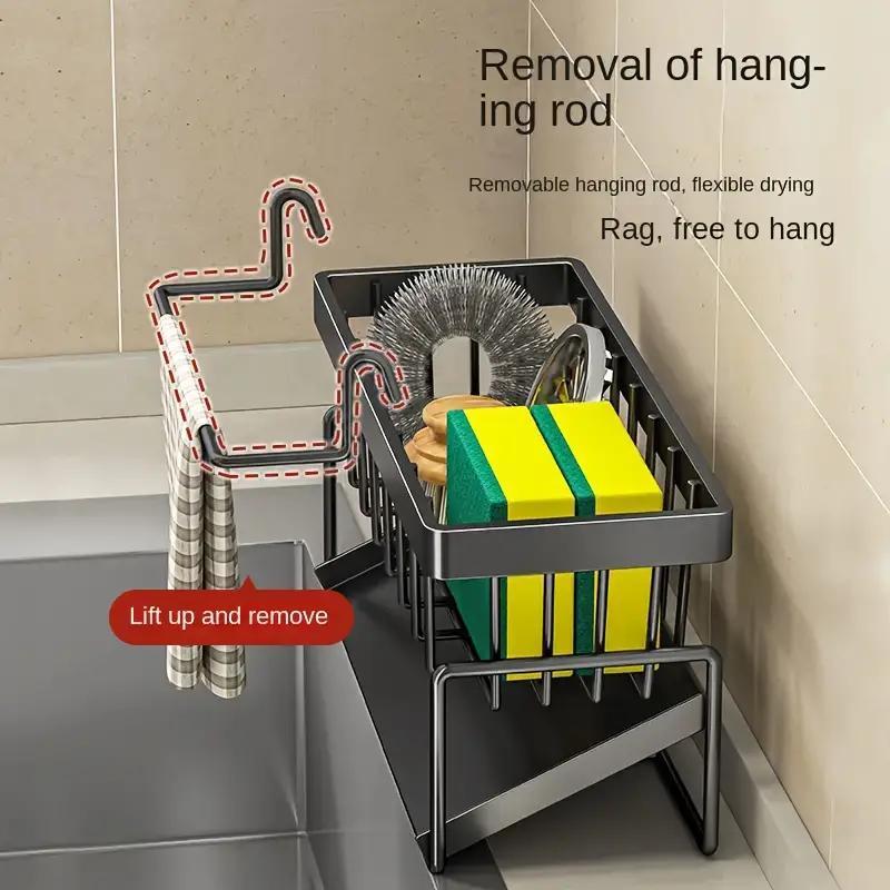 🌟 Say Goodbye to Clutter-49% OFF-✨ Stainless Steel Kitchen Sink Storage Rack – For a Neat, Organized Kitchen! 🌟