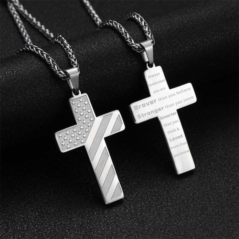 🏆Flash Sale⚡ 50K+ SOLD! Almost Gone-💥Flag Cross Necklace-PLAWLTD