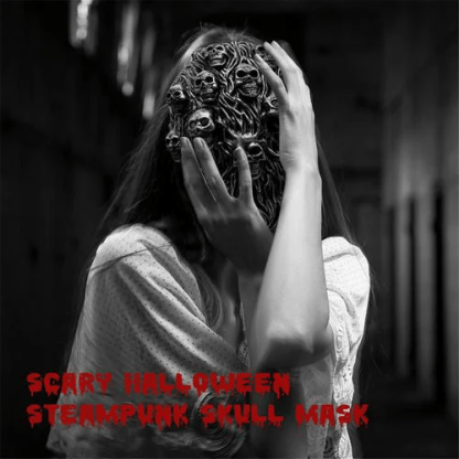 😈2024 Halloween New Steam Skull Punk Mask-PLAWLTD