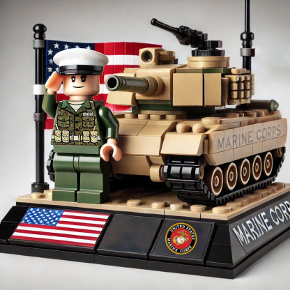 U.S. Military 250th Anniversary Patriotic LEGO Blocks - 100% Made in the USA