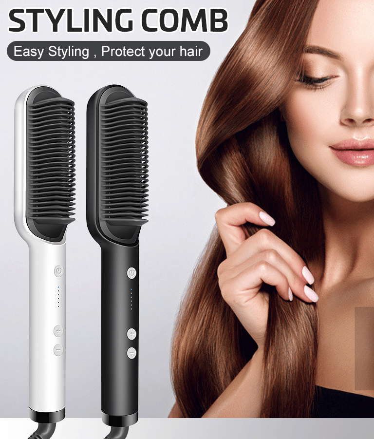 🎁Negative Ion Hair Straightener Brush