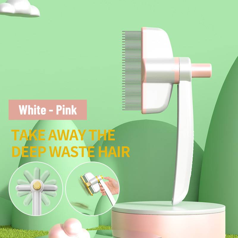 👋Say goodbye to floating hairs and fleas🔥Pet Comb Grooming Brush