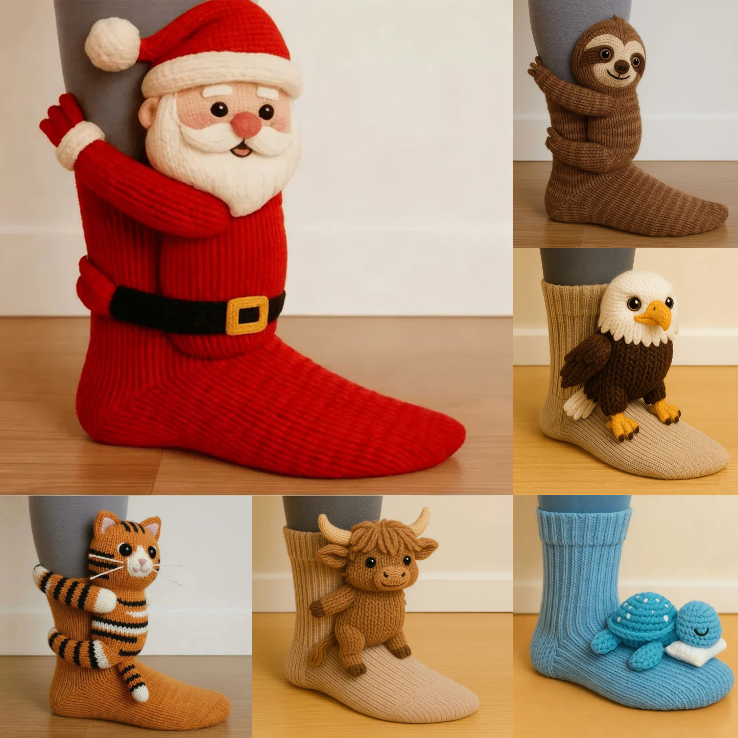 🔥Hot Sale-2025 Architecturm®3D Knit Animal Socks🧦