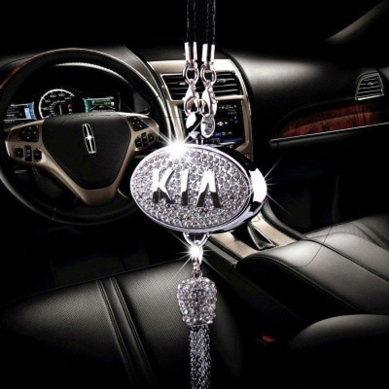 📣High-End Car Rearview Mirror Diamond-Encrusted Perfume Pendant