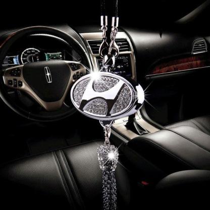 📣High-End Car Rearview Mirror Diamond-Encrusted Perfume Pendant
