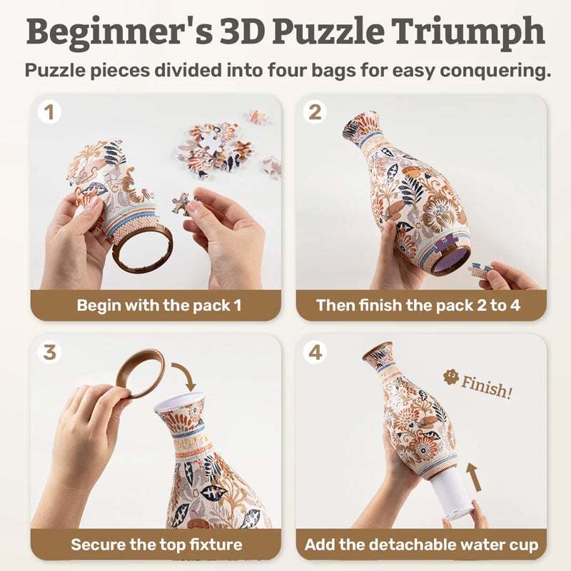 🔥LAST DAY 49% OFF - 💐🧩✨3D Art Puzzle Vase-PLAWLTD