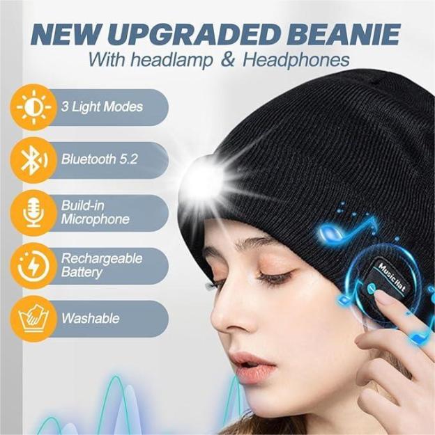 🎄Hot Sale 49% OFF-2024 LED Bluetooth Beanie