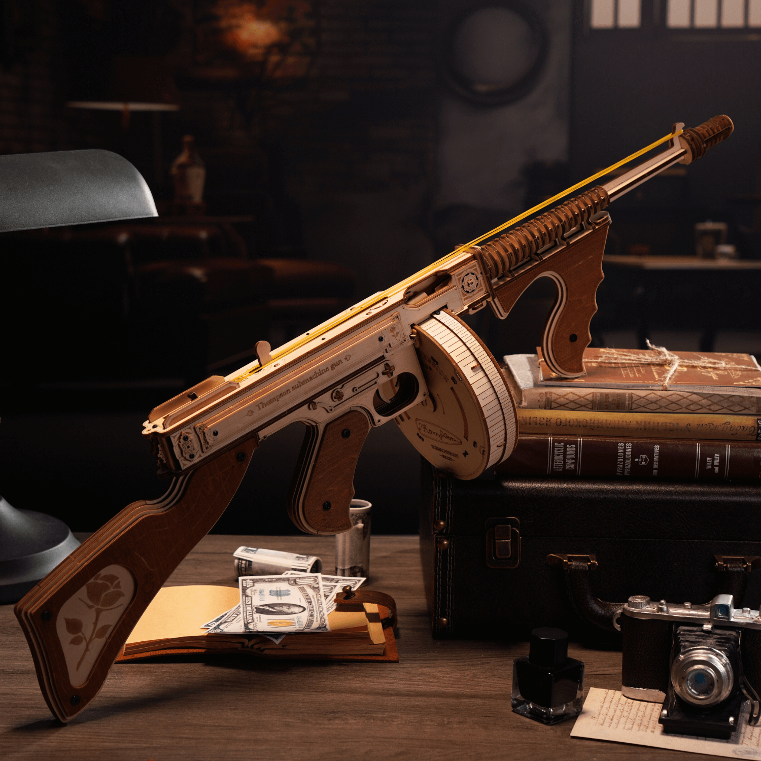 Thompson Submachine Gun Toy 3D Wooden Puzzle