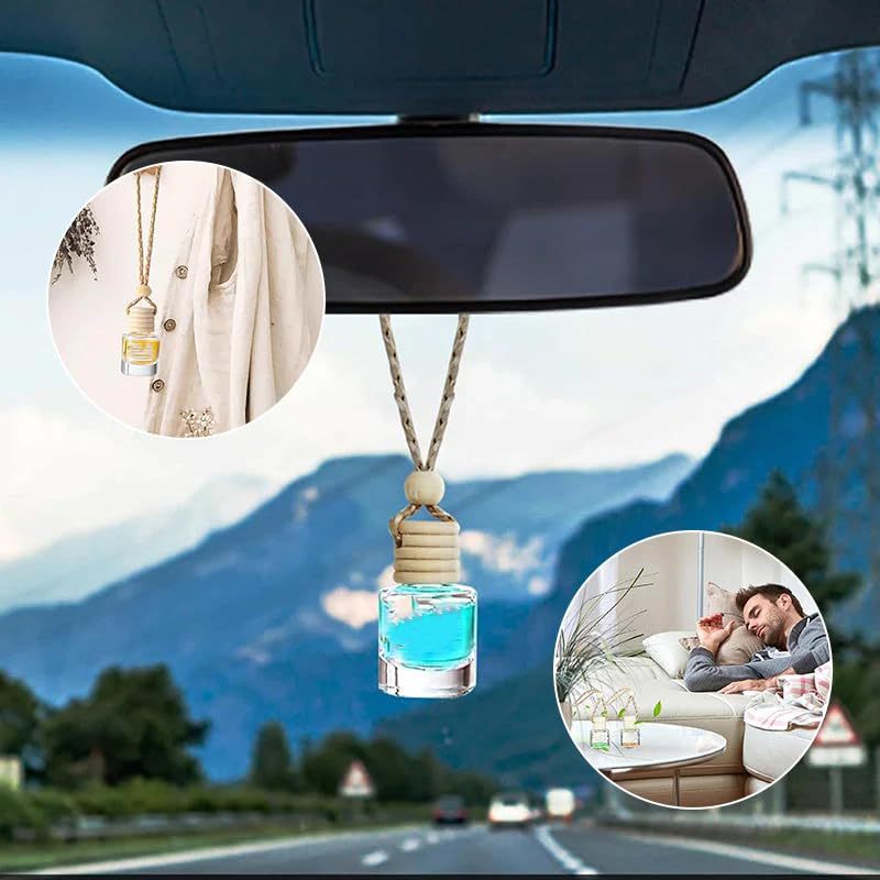 Cylindrical bottle car perfume pendant