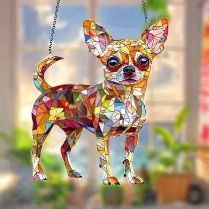 🌞🐕‍🦺Cute Chihuahua Suncatcher
