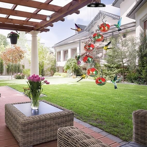 🎉CHARMING WIND CHIMES HUMMINGBIRD FEEDERS