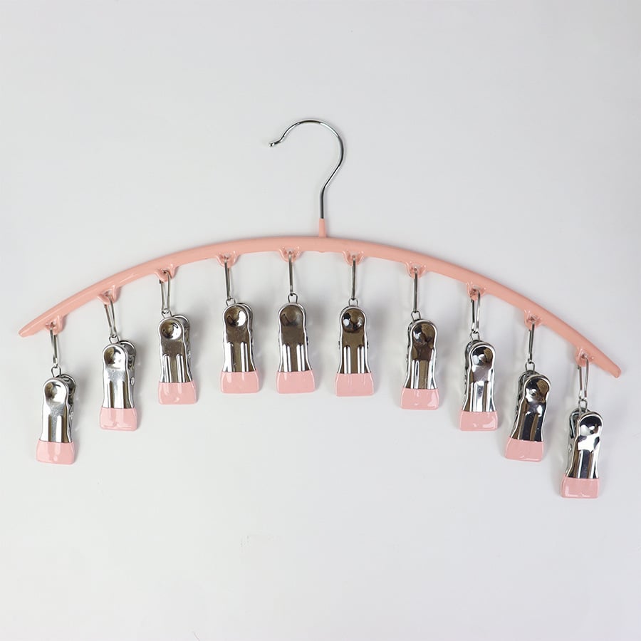☀️2025 Hot Sale 49% OFF-🐾Curved Design Hanger with 10 Clips