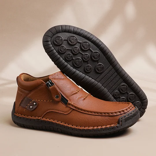 ⏰Promotion 60% OFF-Men’s Handmade Premium Leather Slip-On Driving Boots – Non-Slip Sole for Casual, Travel & Outdoor-PLAWLTD