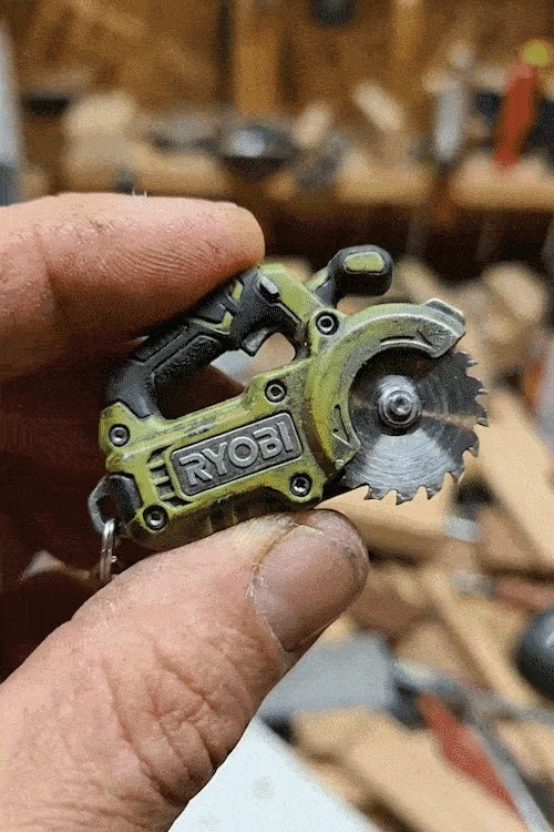 🛠️2-in-1 Makita-Inspired Mini Grinder Keychain: On-the-Go Smoothing Tool + Tool Enthusiast Collectible