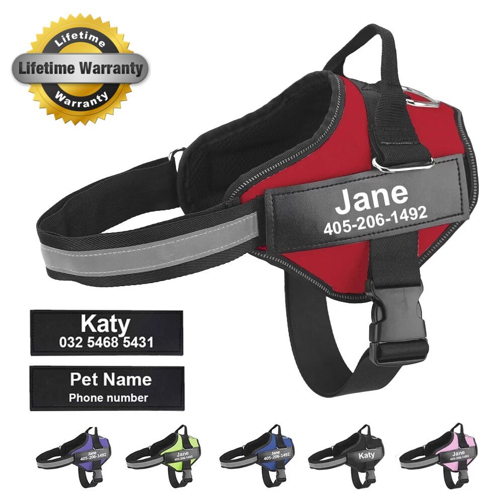 🔥Hot Sale🔥The Personalized NO PULL Harness (Can customize pet's name and your contact information)