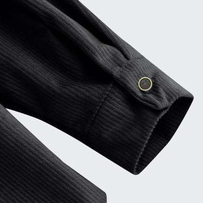Men's Lapel Solid Color Casual Corduroy Shirt