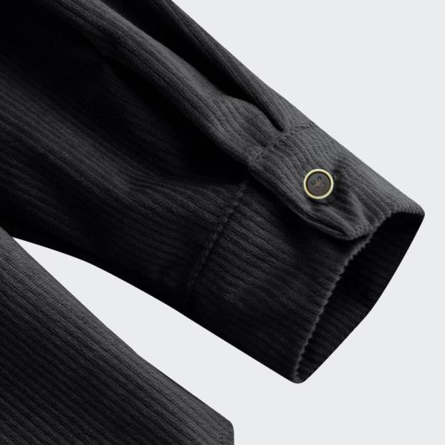 Men's Lapel Solid Color Casual Corduroy Shirt