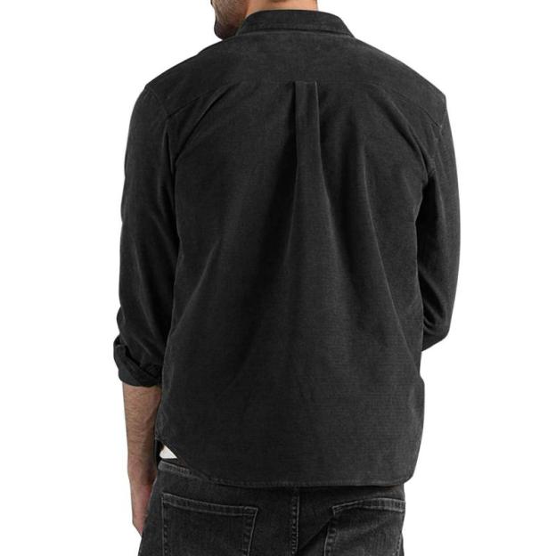 Men's Lapel Solid Color Casual Corduroy Shirt