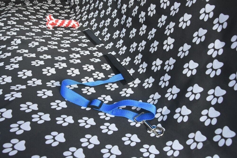 Paw Prints Waterproof Backseat Cover