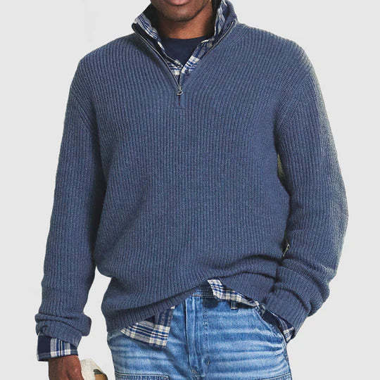 HALF ZIP SWEATER