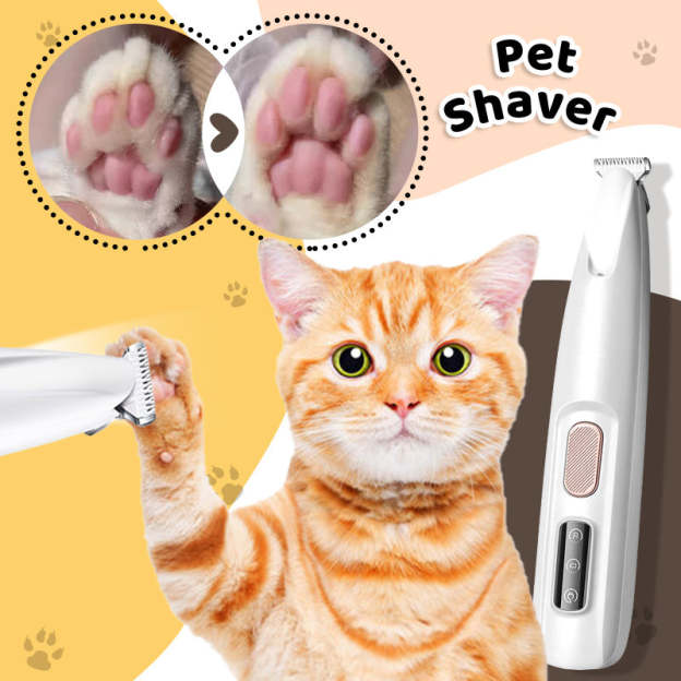 Waterproof Rechargeable Pet Shaver with LED Light-PLAWLTD