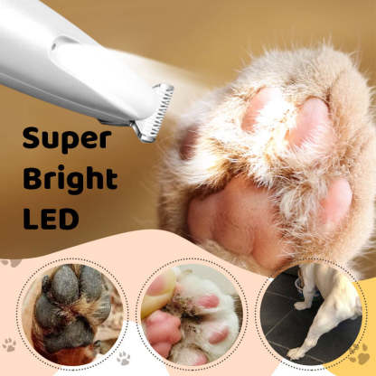 Waterproof Rechargeable Pet Shaver with LED Light-PLAWLTD