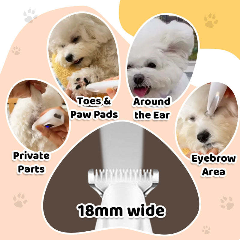 Waterproof Rechargeable Pet Shaver with LED Light-PLAWLTD