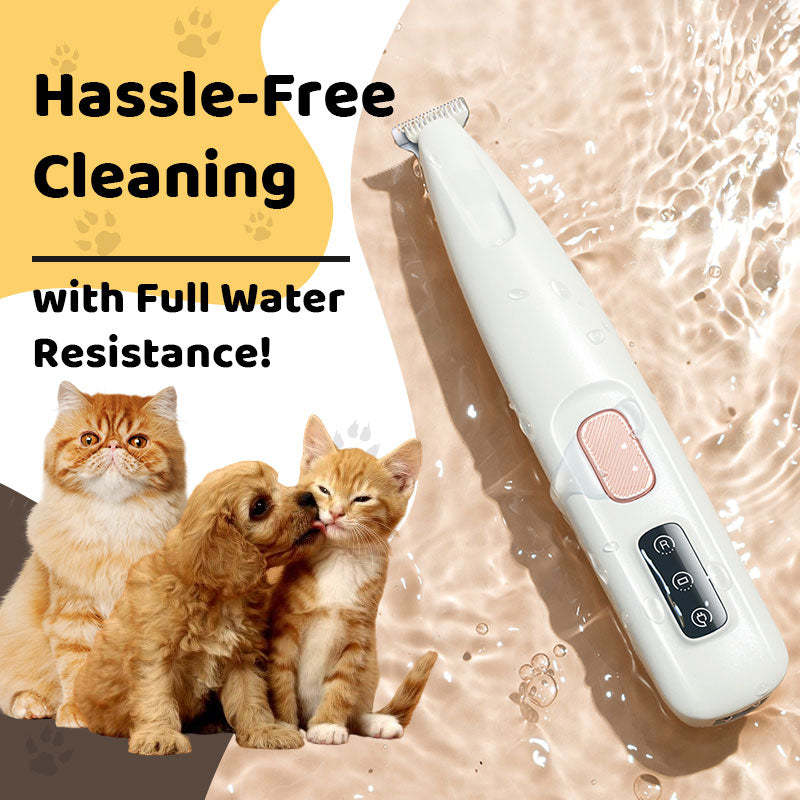 Waterproof Rechargeable Pet Shaver with LED Light-PLAWLTD