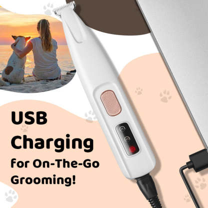 Waterproof Rechargeable Pet Shaver with LED Light-PLAWLTD