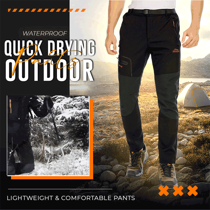 Men's Fleece-Lined Waterproof Cargo Pants – Plus Size Quick-Dry Winter