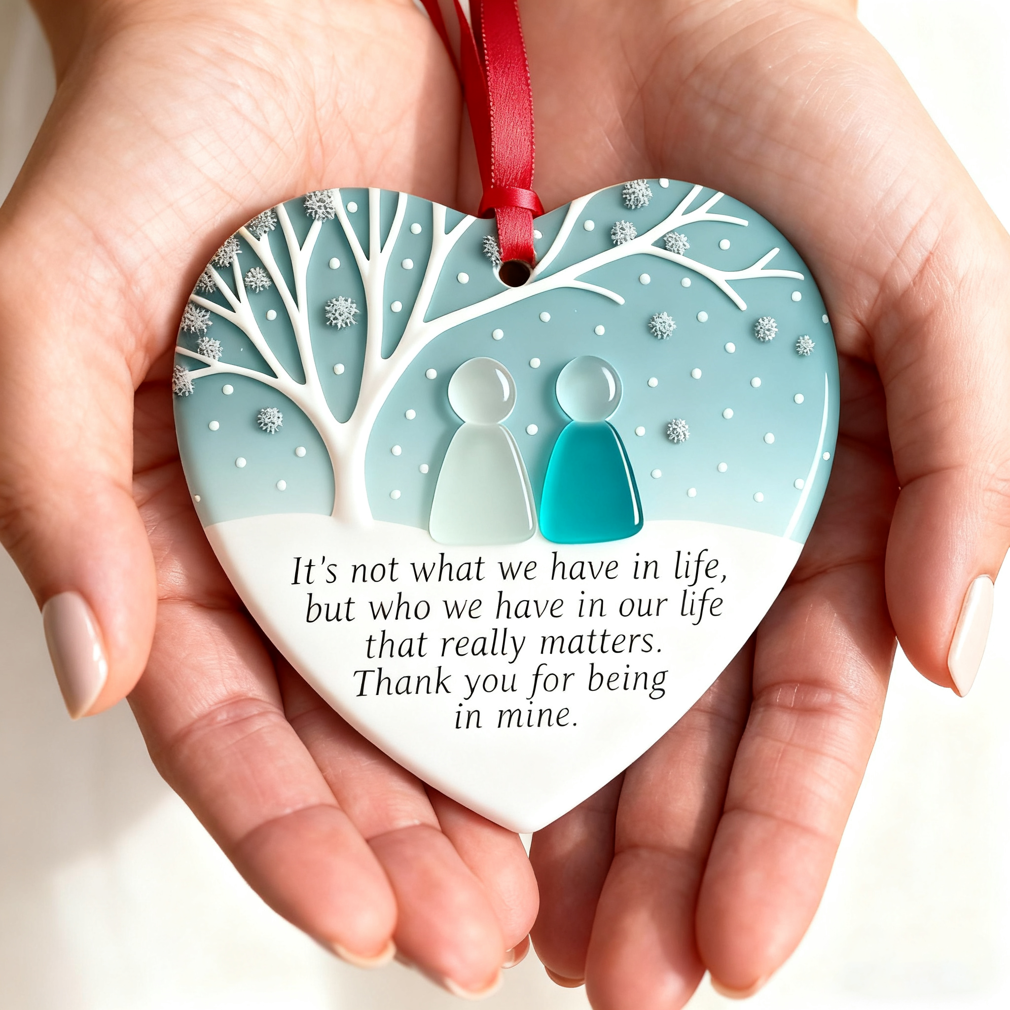 🌊Heart Sea Glass Friendship BFF Ornament-tidenox