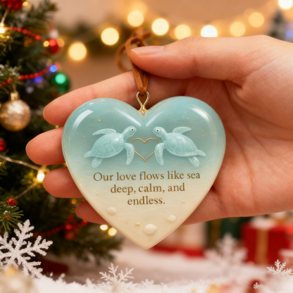🌊Ocean Heart Sea Turtle Ornament-tidenox