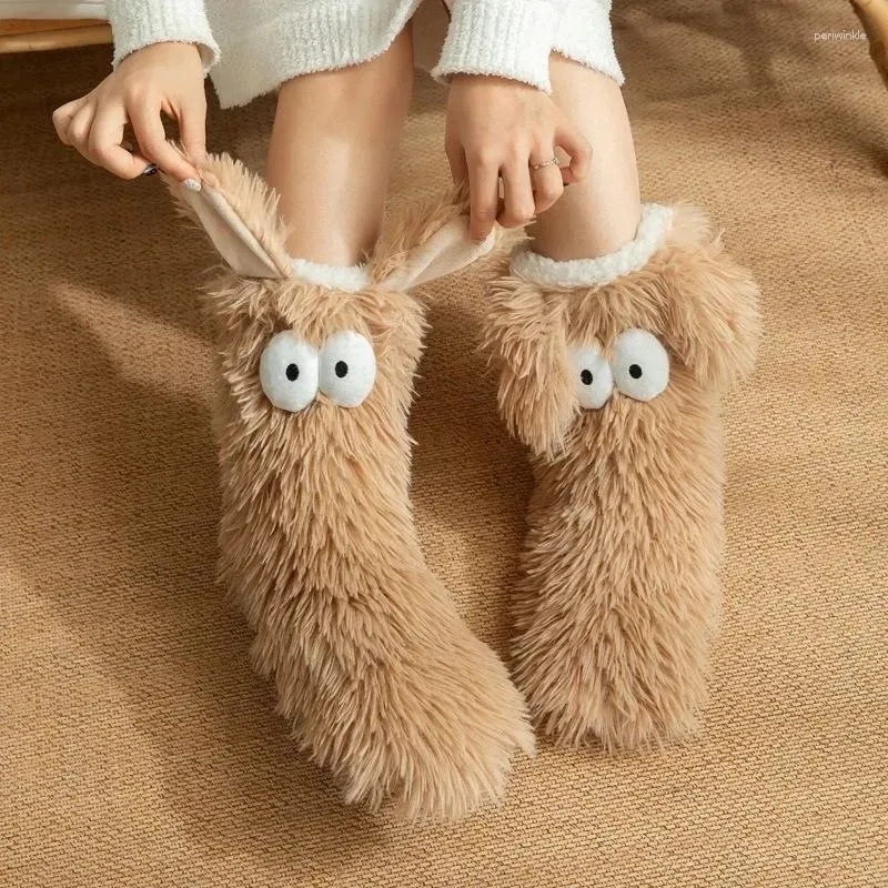 Women’s Winter Kawaii Big Eyes Slipper Socks