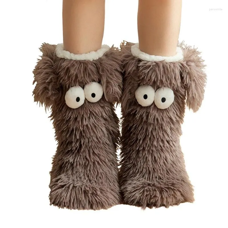 Women’s Winter Kawaii Big Eyes Slipper Socks