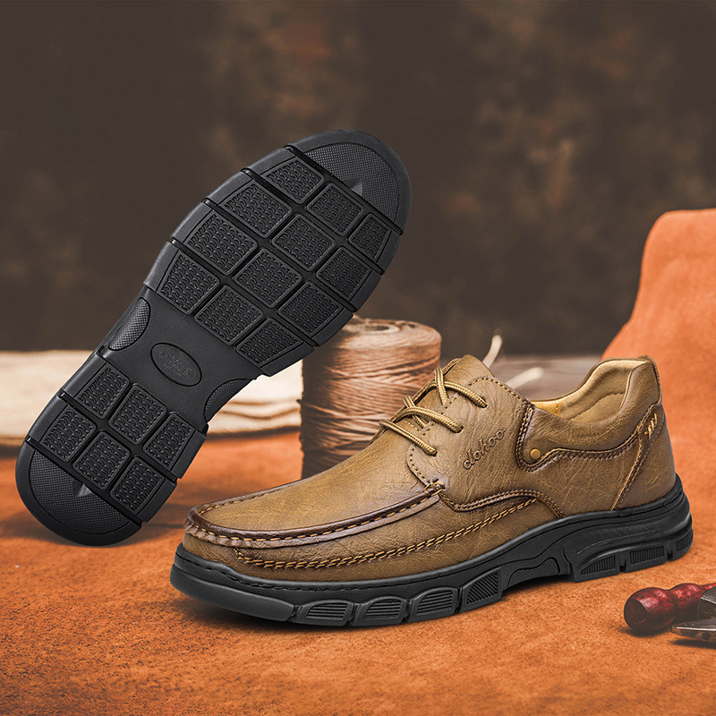 ⚡60% Off This Week Only⚡ - Men's Handmade Comfortable Leather Loafers in Large Sizes-tidenox