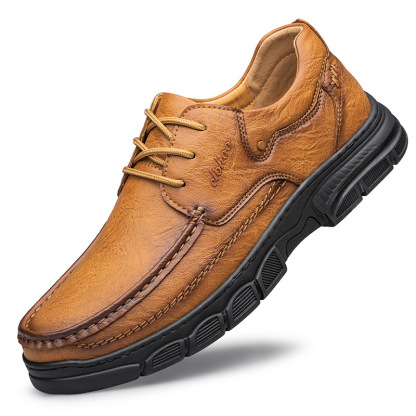 ⚡60% Off This Week Only⚡ - Men's Handmade Comfortable Leather Loafers in Large Sizes-tidenox