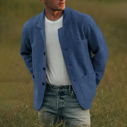 Men's Solid Color Fashion Jacket Coat Casual Jacket Coat-tidenox