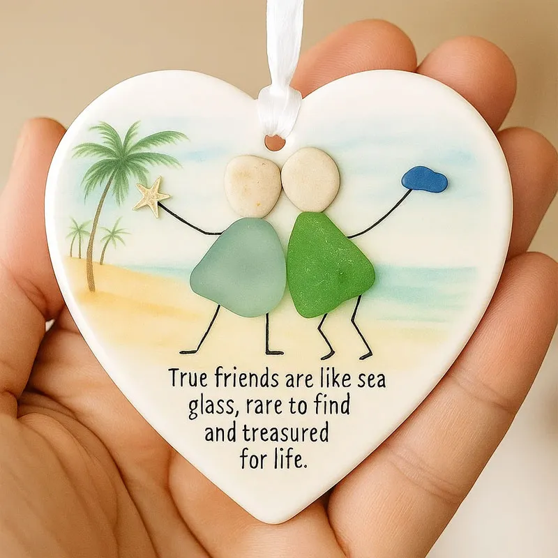 True Friendship Sea Glass Ornament-tidenox