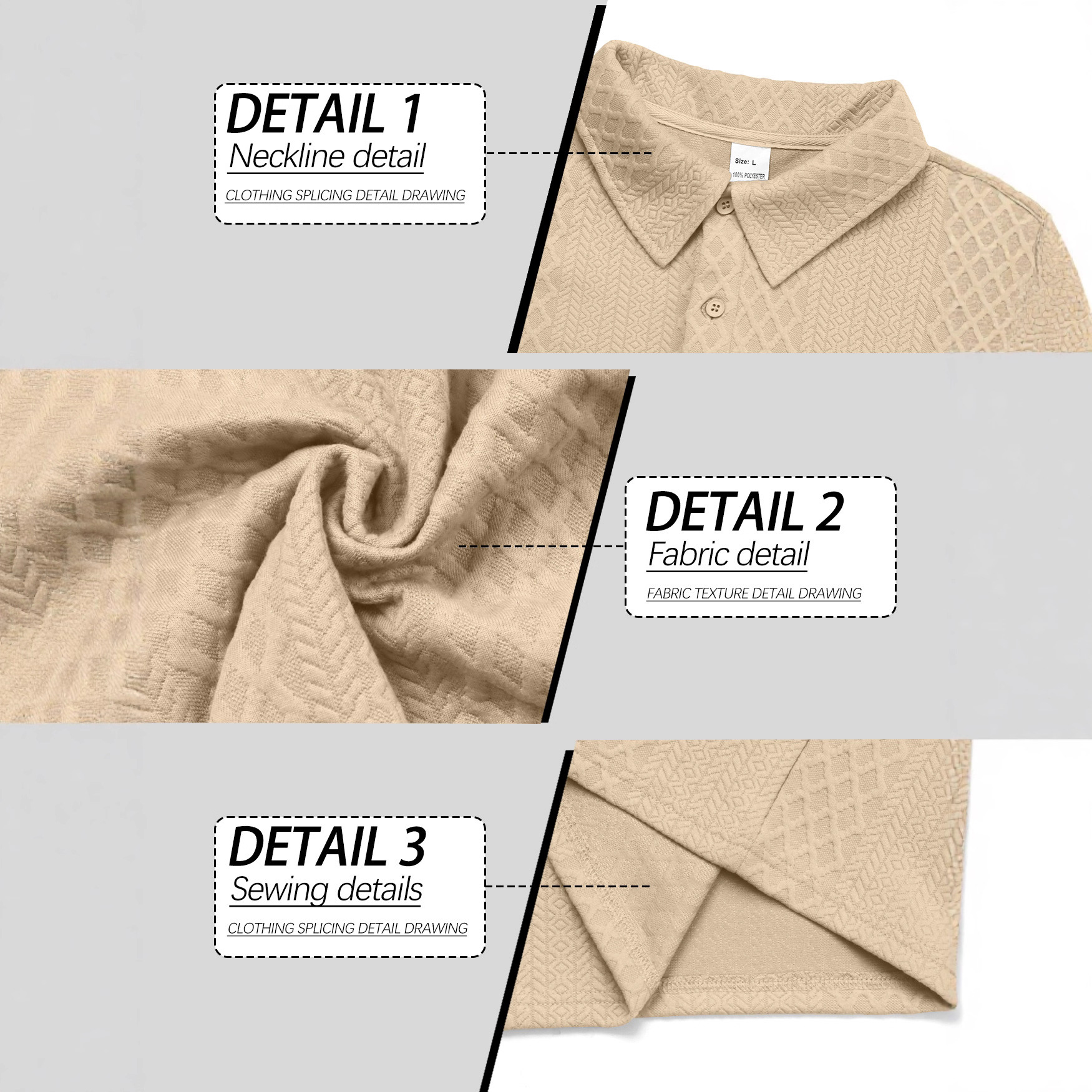 🔥 50% Rabatt: Neues Herren Polo & Sweatshirt in edlem Jacquard-Design-tidenox